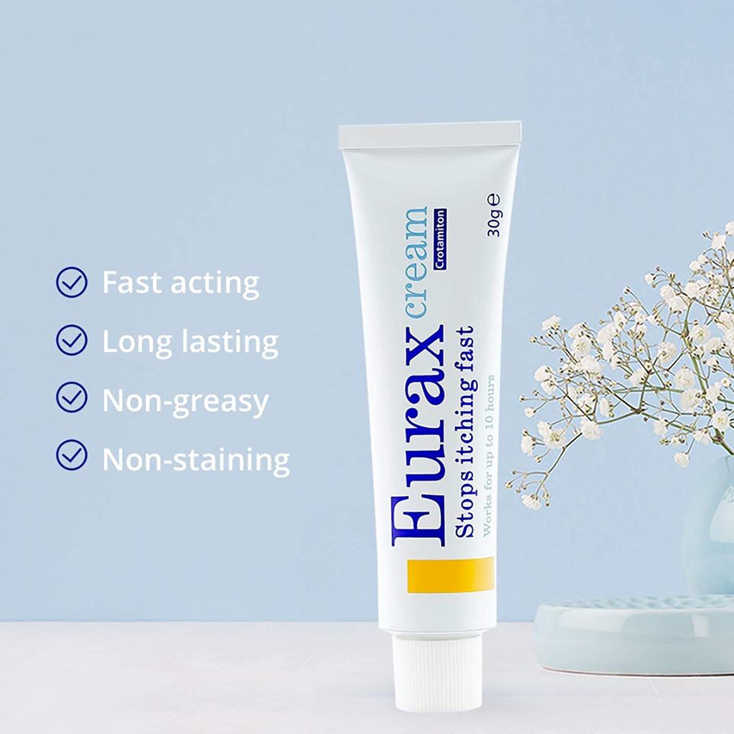 Eurax Itch Relief Cream 100g, Helps Stop Itching Fast, Lasts UpTo 8h