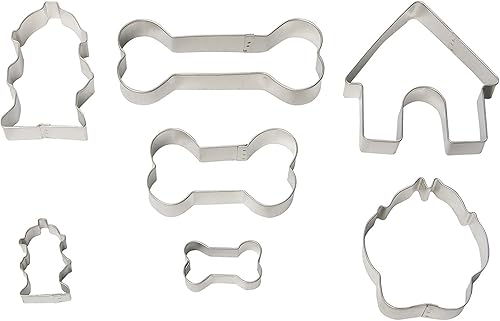 Miniatura 2 de R  M Industries 1947de hueso de perro Cookie Cutters Conjunto De 7nuevo Plateado