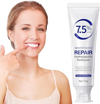 Hydroxyapatite Toothpaste Protects Enamel, Strengthens Teeth, Deeply Cleans and Promotes Oral Health with a Refreshing Mint Flavor.