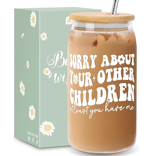 Presentes de Dia das Mães da Filha Filha, Presentes para Mulheres, Mamãe, Madrasta, Sogra, Bônus, Mãe, Aniversário, Aniversário, Dia das Mães, Presentes para Esposa do Marido - Copo de Lata 473 ml