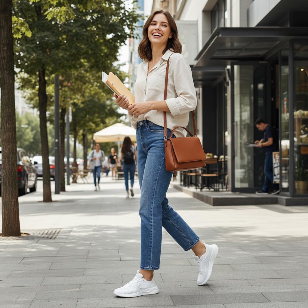 Aomigoct Women's Walking Lightweight Shoes: Memory Foam & Non-Slip Sole - Walk Confidently and Comfortably in Your Everyday Life