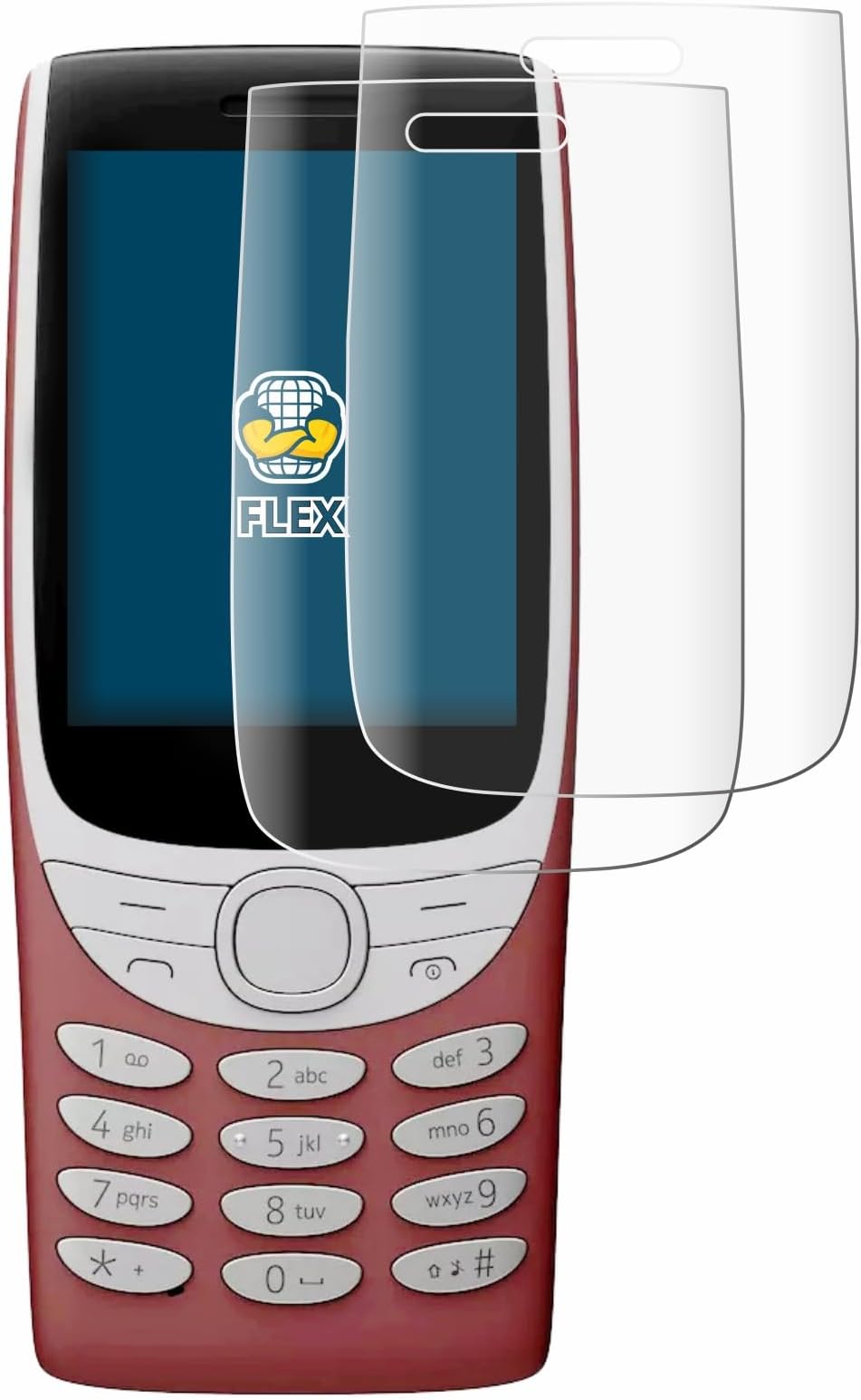 brotect 3D Curved Screen Protector compatible with Nokia 8210 4G 2 Pack - Full Screen Coverage