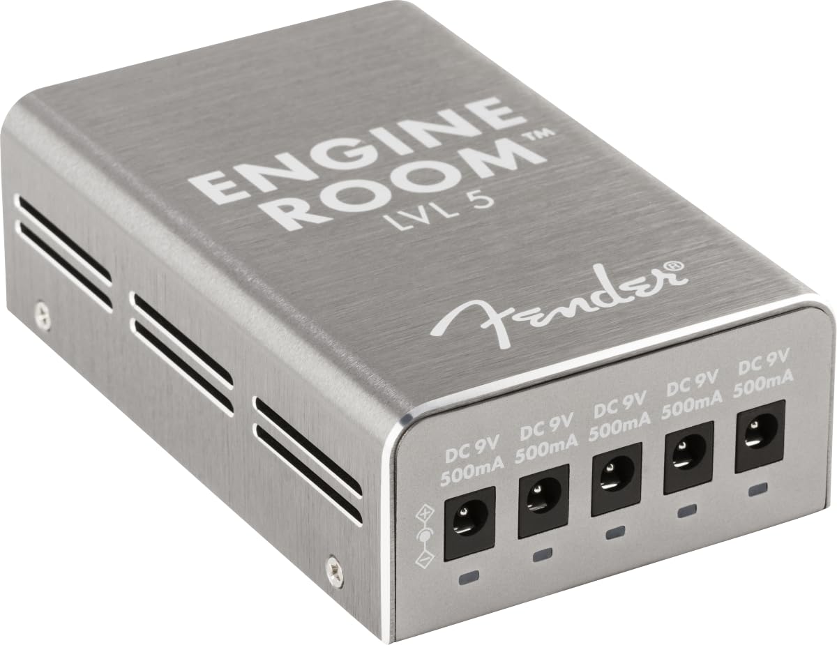 Fender Engine Room LVL5 Power Supply for Effect Pedals, 5 Isolated Outputs, 9V Pedalboard Power