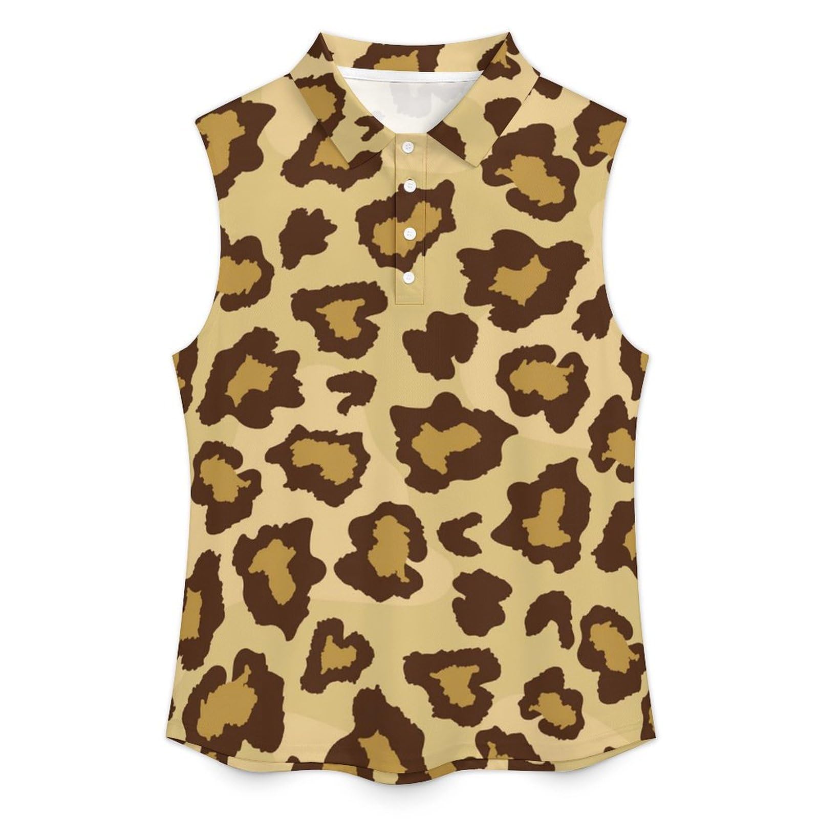 Amazon.co.jp: ポロシャツ ヒョウ柄 ノースリーブ レディース Tシャツ 