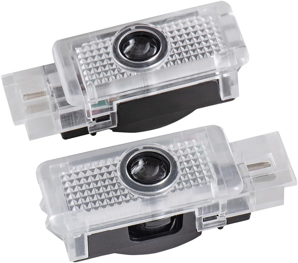 2 Pcs Non-Fading Car Projection LED Projector Laser Emblem Logo Puddle Door Lights for 2000-2007 C-Class W203 (Star+///AMG)