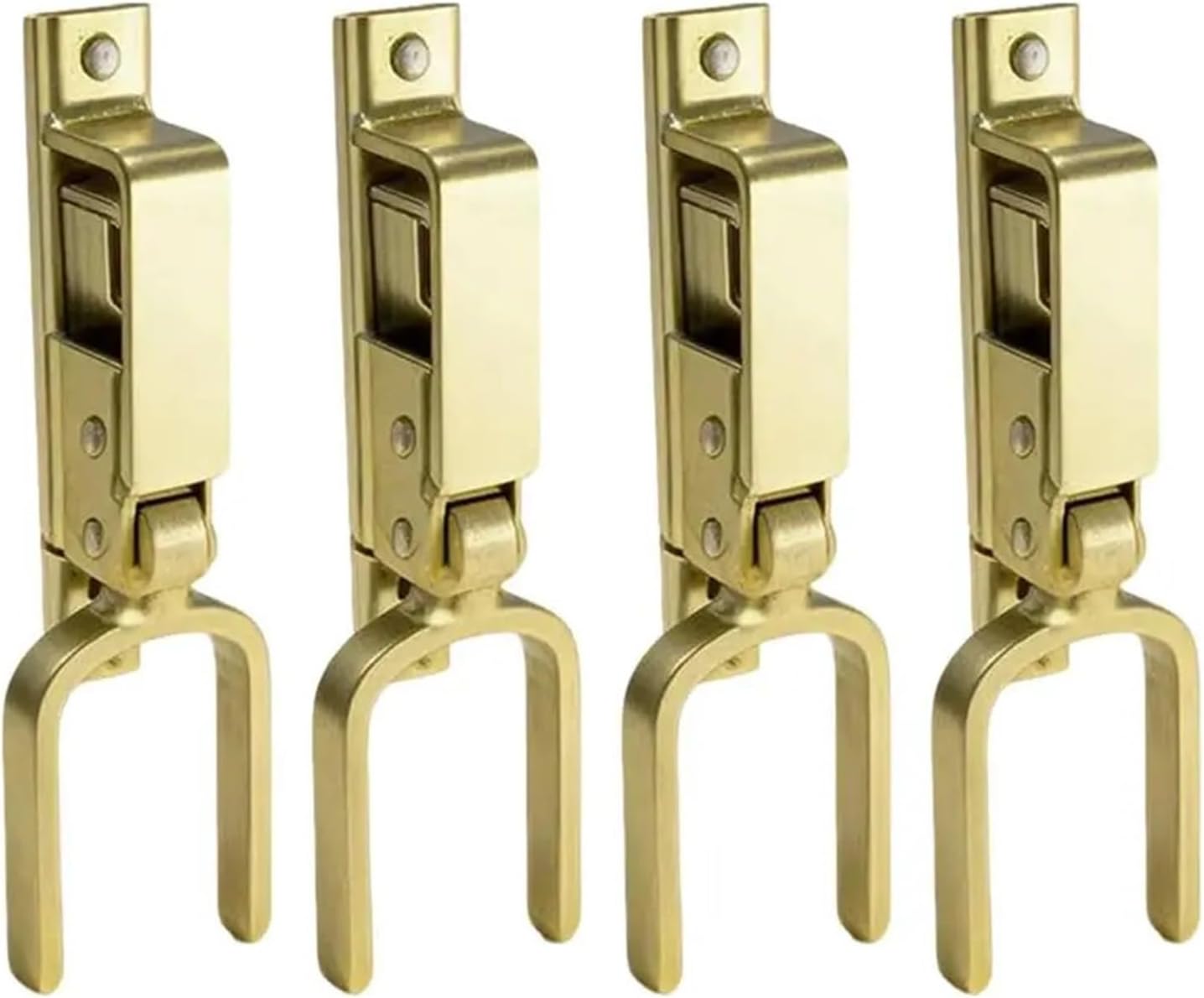 Instant Locking Gate Latch Spring-Loaded Auto-Lock One-Hand Use Rust-Resistant Instant Locking Gate Door Bar for Outdoor Fences& Sheds