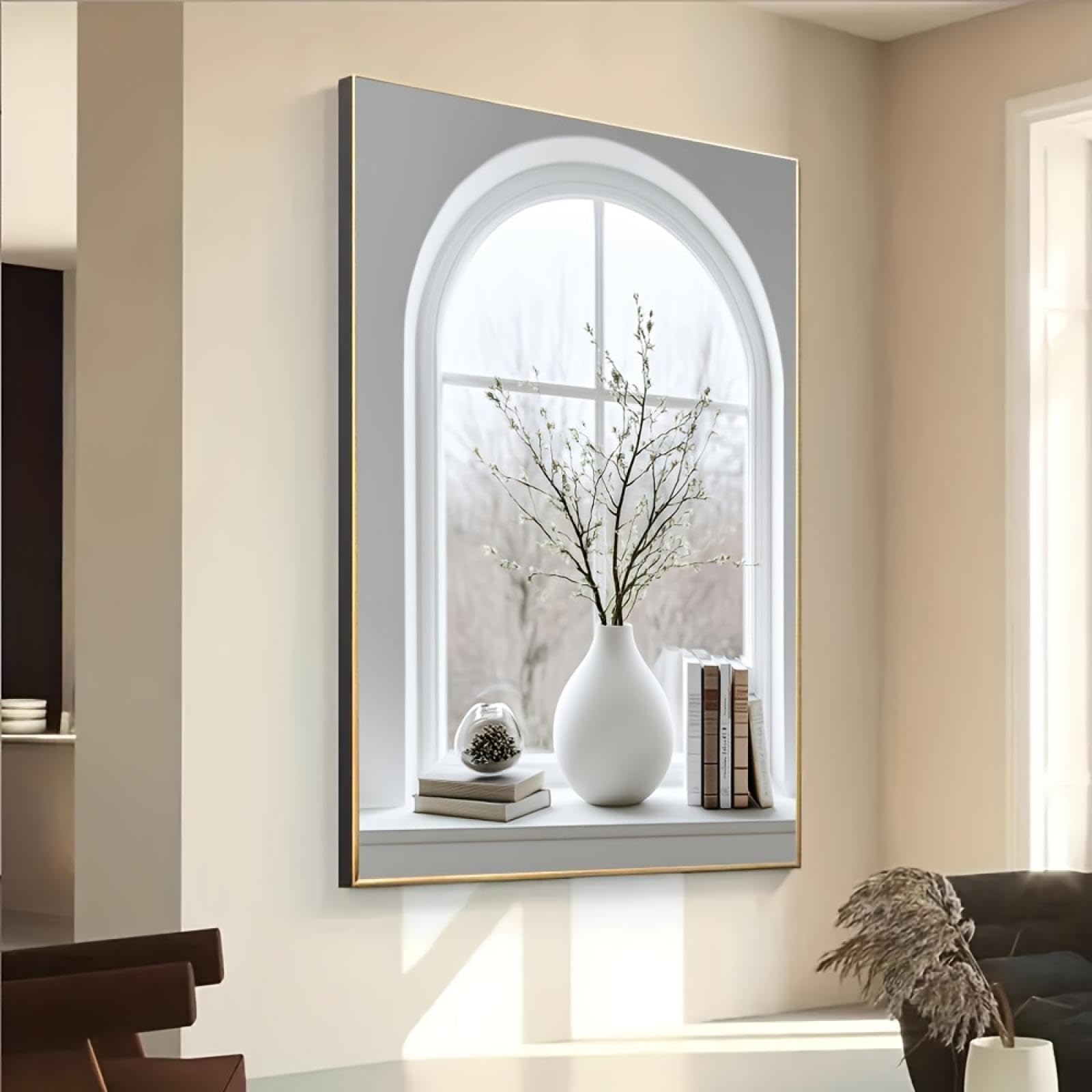 Modern Vase Canvas Art Print Wall Art Canvas Painting Print and Posters for Living Room & Bedroom Wall Decor artwork 80x138cm(32x54in) With-Black-Framed