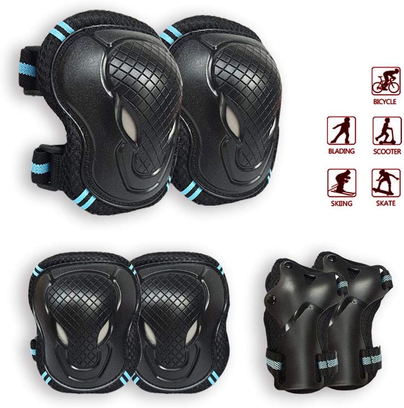 Knee Pad Elbow Pads Guards Protective Gear Set for Cycling， Roller Skates ， Skateboard ，Riding Sports : Sports & Outdoors