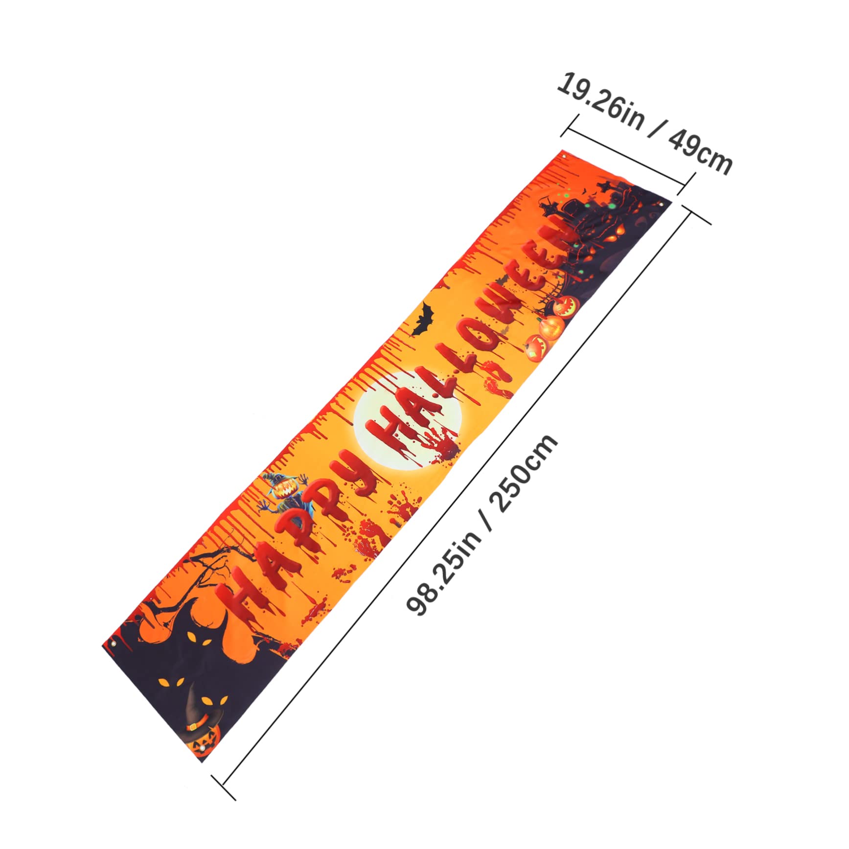 Alasum 4 szt. Halloween baner Happy Halloween girlanda Halloween chorągiewki Halloween na zewnątrz znak flaga baner Halloween ganek znak Halloween wisząca dekoracja znaki na drzwi wejściowe kolorowe