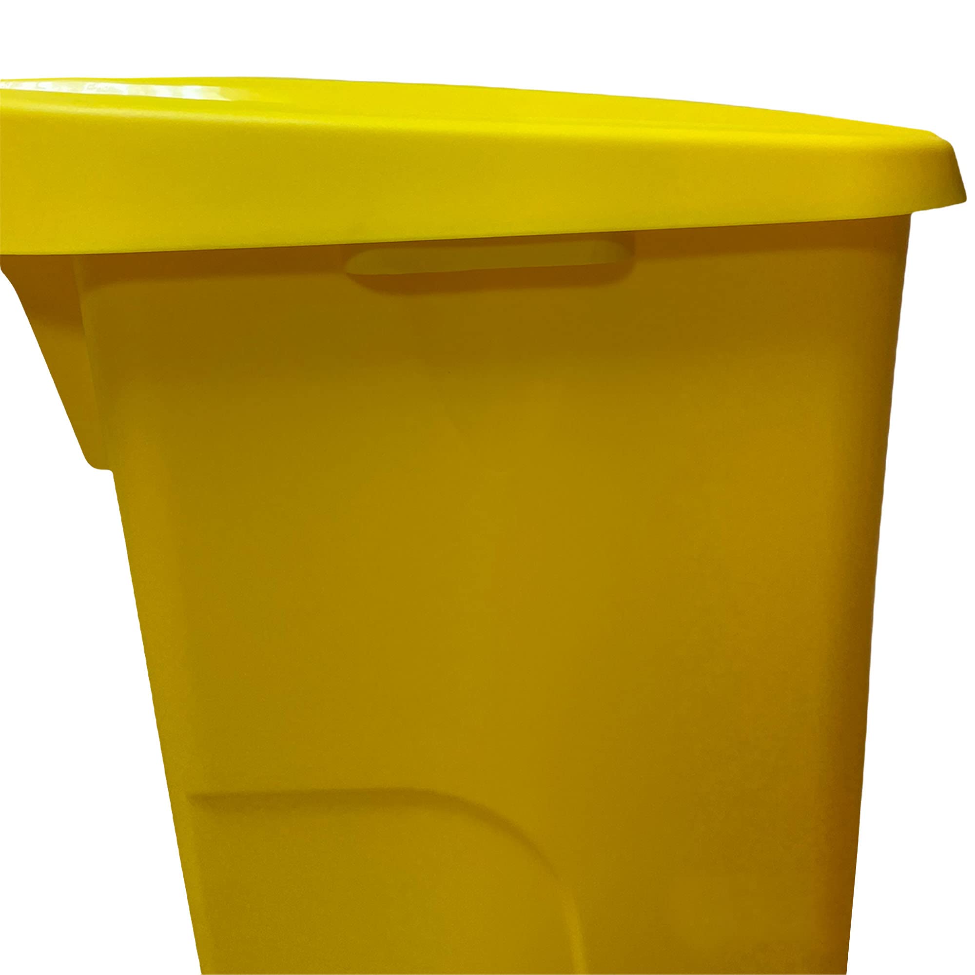 Pojemnik Wellhome Recycle 110 litrów, zamknięty pokrywką, idealny do recyklingu tworzyw sztucznych, z kółkami