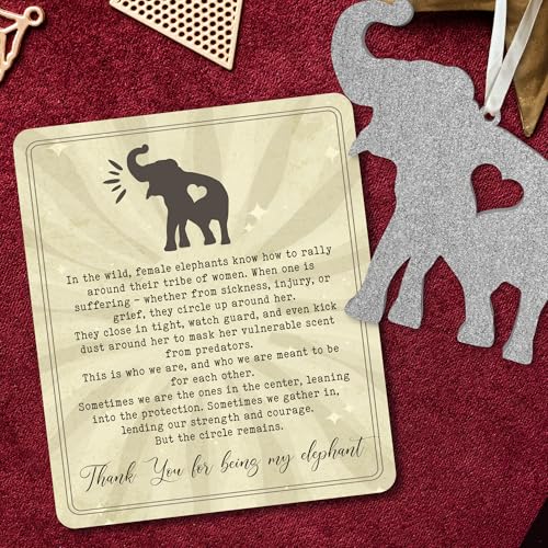 Pawzity Elephant Ornament - Elephant Christmas Ornament, Elephant Ornament For Women Tribe - Sisterhood Elephant Ornament, Friendship Elephant Ornament - Elephant Gifts For Women - Acrylic Christmas Ornament thumb #3