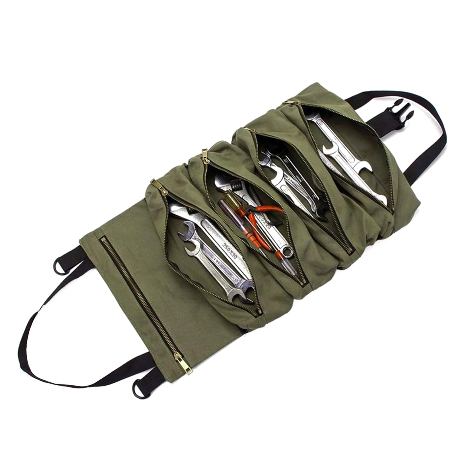 Msioytog Compact Rolling Tool Bag for Wrenches Screwdrivers Pliers Water Resistant and Dustproof Excellent for Mechanics and DIYers Wrap