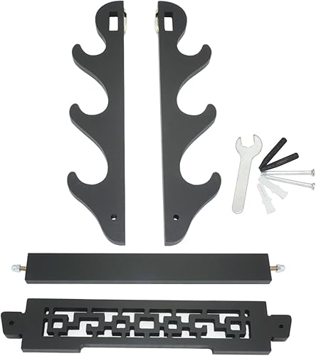 Miniatura 6 de Eforlife Soporte de pared para espada samurái japonesa, soporte de exhibición para Katana japonesa Wakizashi Tanto 3 capas