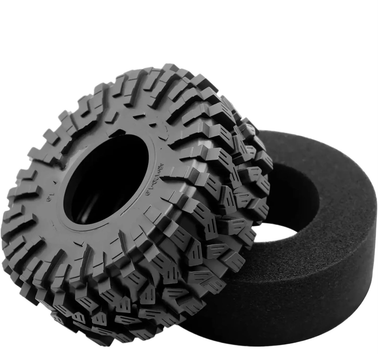 RC NeumáTicos Compatible con SCX10 para 90046 UTB18 TRX4 TRX6 para Redcat Gen8 7VS4-10 1.9in RC Juego De Neumáticos Goma 1/10 Neumático Trepador Control Remoto