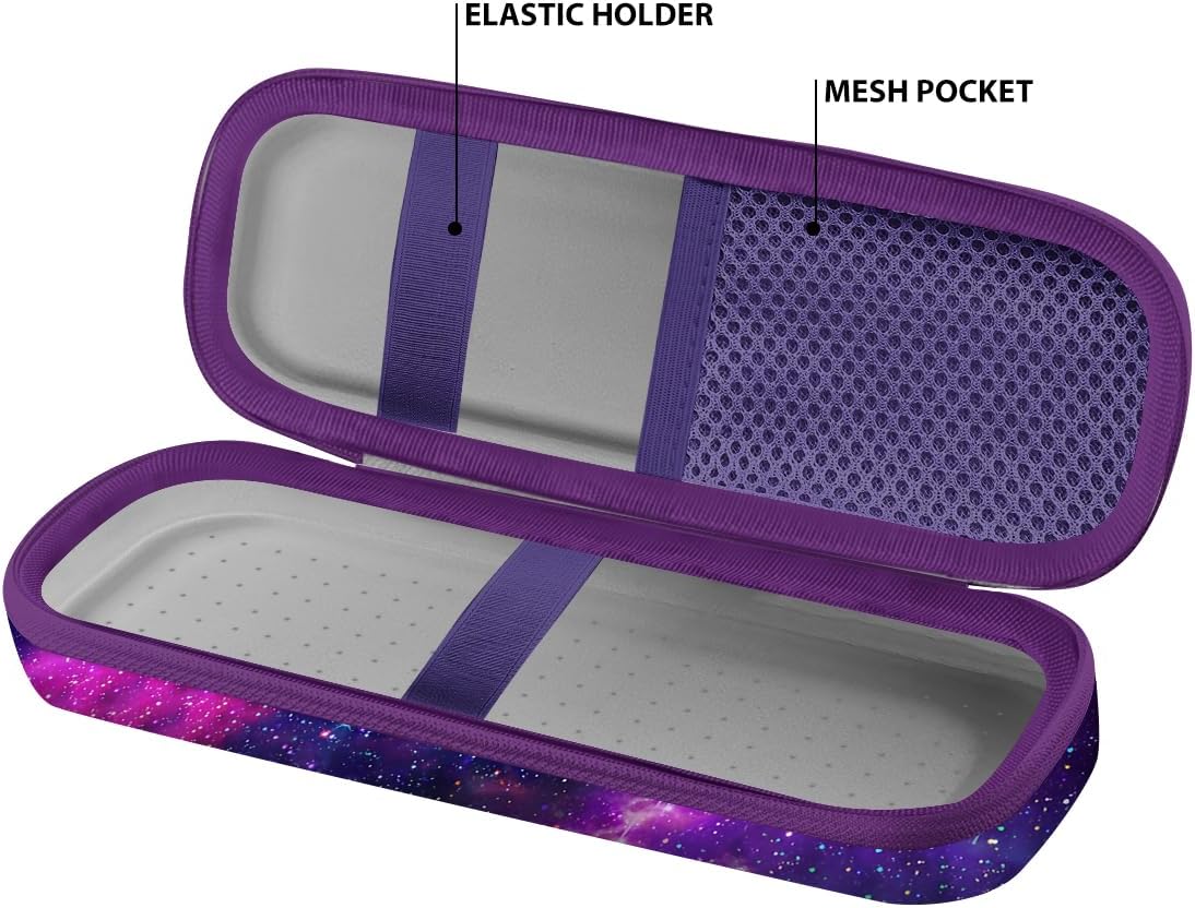 WIRESTER Electric Toothbrush Travel Case, Portable Toothbrush Box Holder Compatible with Oral-B Pro 1000 2000 3000 3500 5000, for Philips Sonicare ProtectiveClean 4100 6100 7500 - Purple Nebula Galaxy