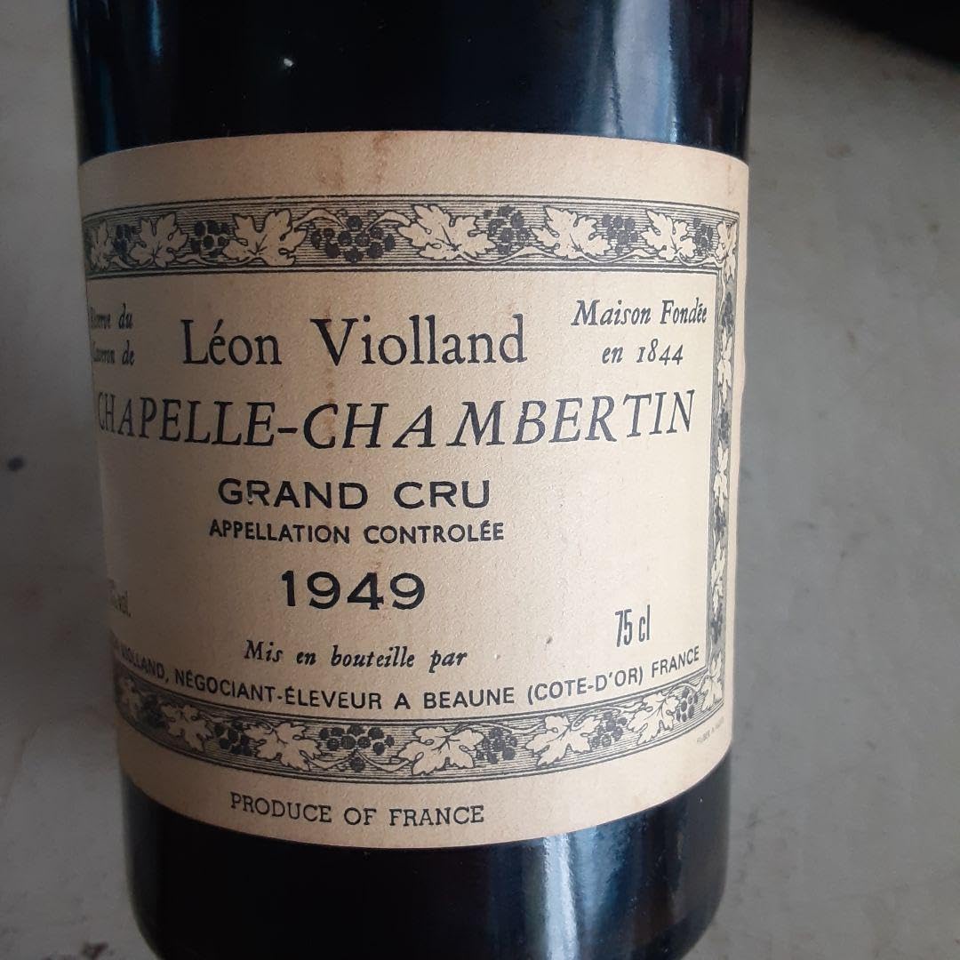 75年もの】1949 赤ワイン シャンベルタン村 75年もの】1949 赤ワイン