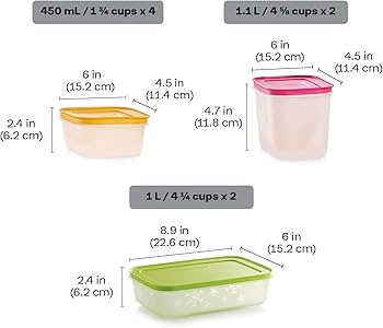 Amazon.com: Tupperware Freezer Mates Gen II 8 Piece Food Storage