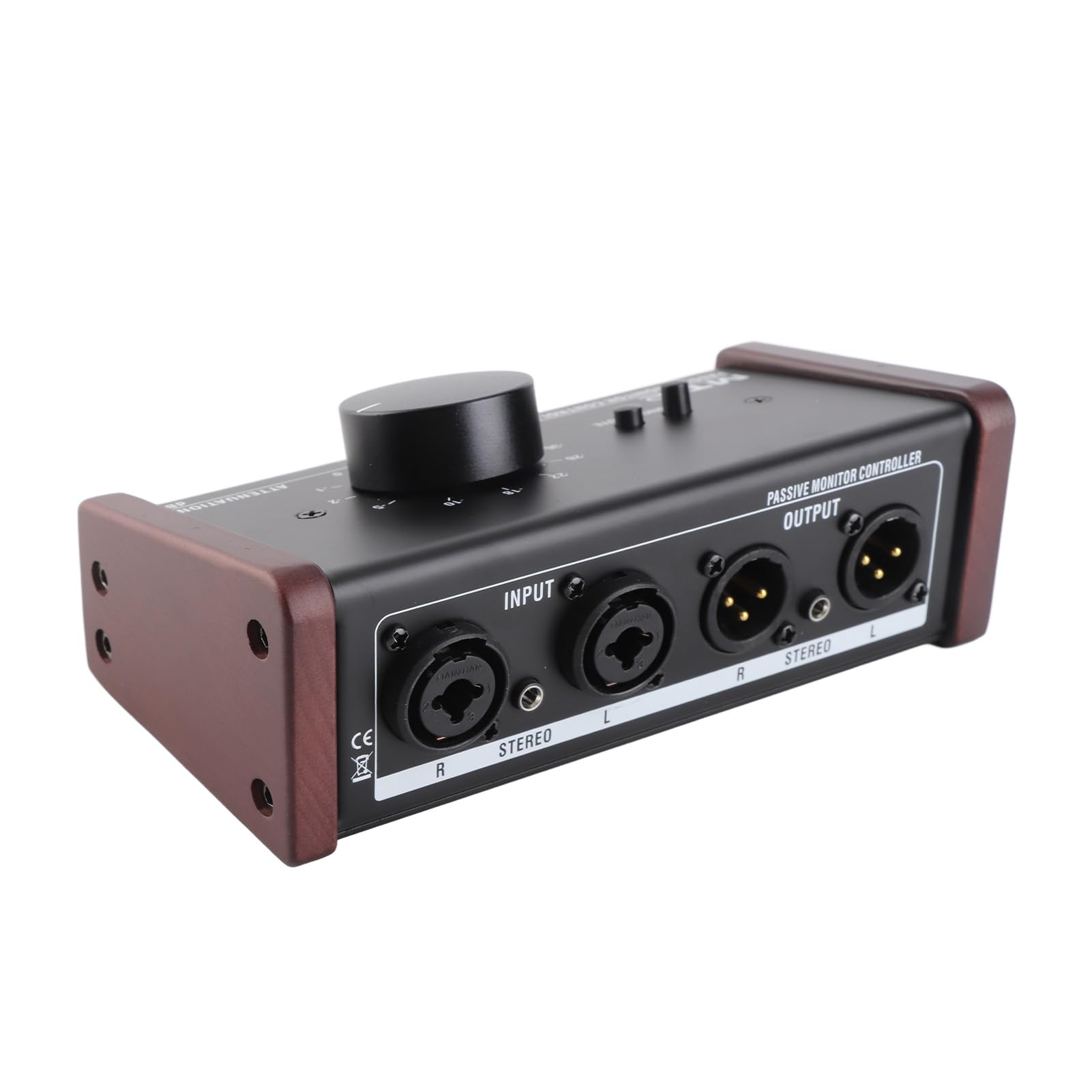Contrôleur de Moniteur de Haute qualité avec Fonction Mute pour Configuration DJ Studio Black Metal