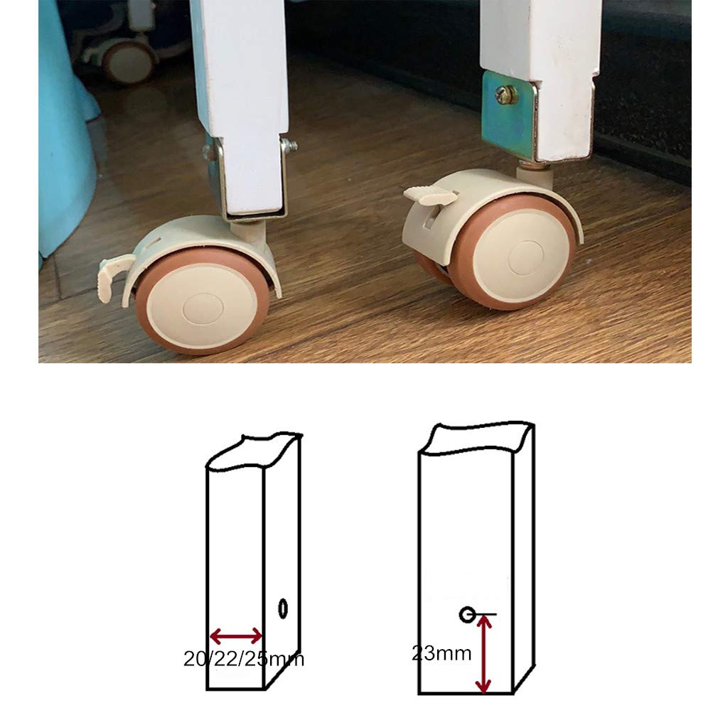 Lettino for Culla Mobili da 2 Pollici con Freno, Accessori for, Portata 100 kg, Doppio, Silenzioso, Viti, U