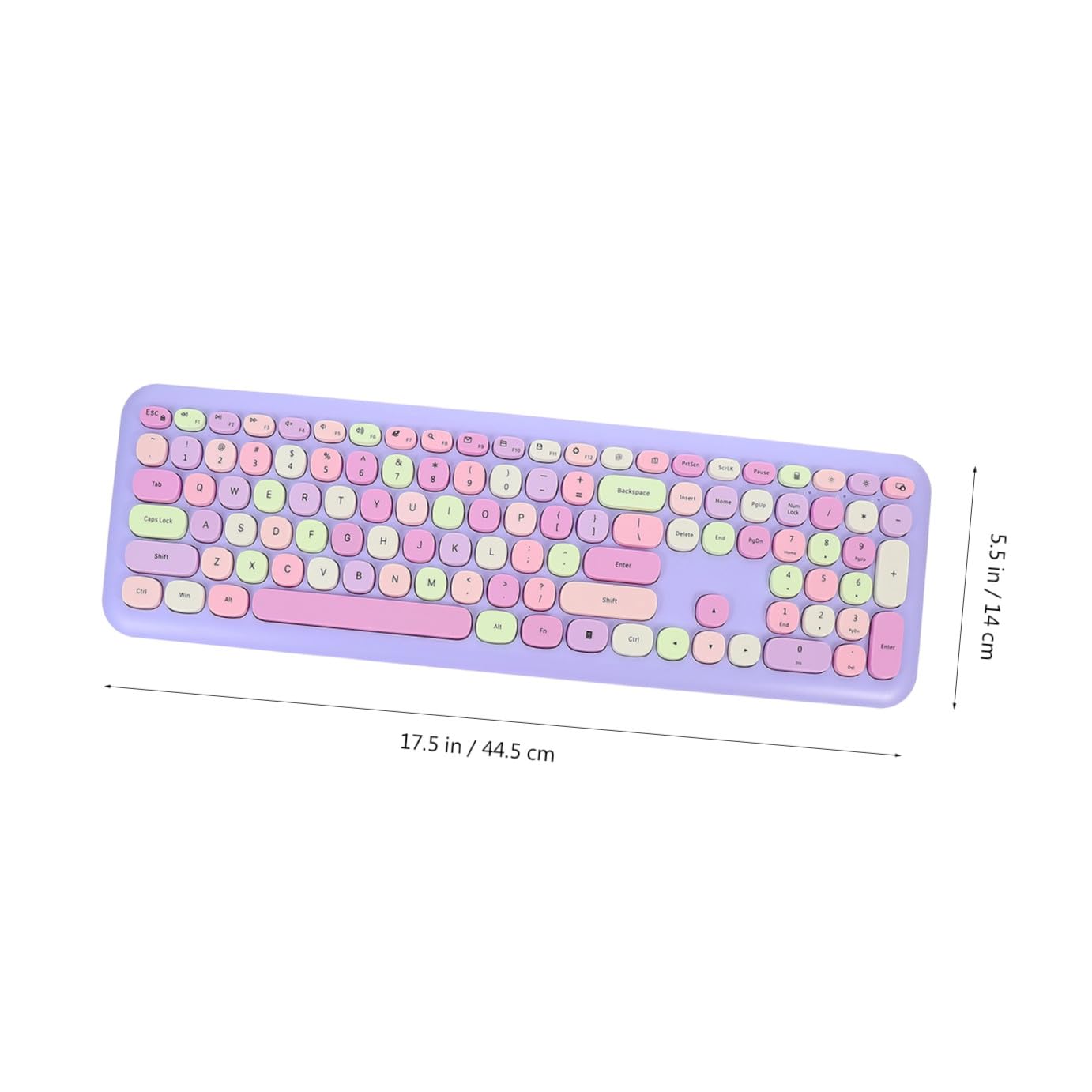 Housoutil Set Tastiera e Mouse Wireless Ergonomici in Abs, Connessione Ricevitore Usb, Compatibili con Sistemi Operativi, per Laptop e Desktop, Lavoro e Giochi