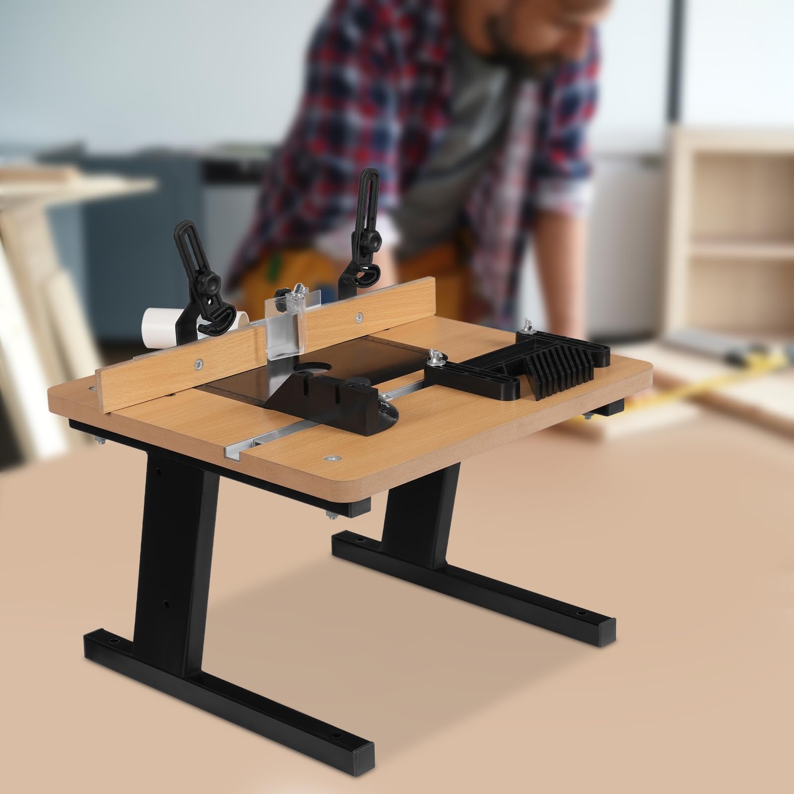 Fresatrice da tavolo per la lavorazione del legno, router da tavolo, fresatura superiore regolabile, in MDF, fresatrice da tavolo, per legno, lavorazione di mobili, legno