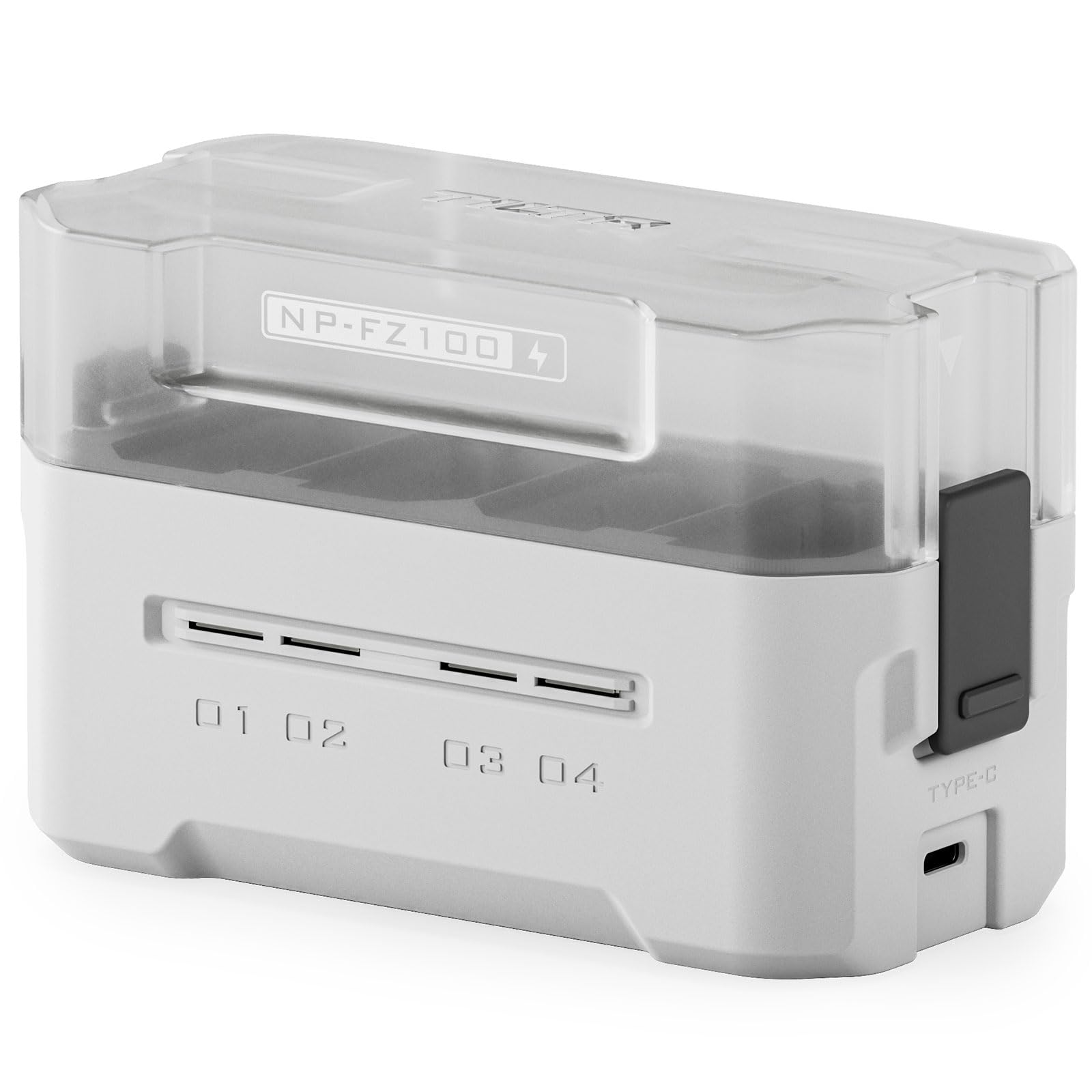 TILTA NP-FZ100 Battery Charger | Portable Charging Station | Charge 4 Batteries w/USB-C PD 45W Fast Charge | Safe for ZV-E1,A6600, A6700, A7C, A7III, A7IV, A7RIII/IV, FX3,FX30 Batteries TBC-FZ100-OW Single Charger--White