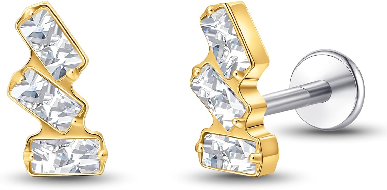 G23 Hypoallergenic 18g Flat Back Stud Earrings