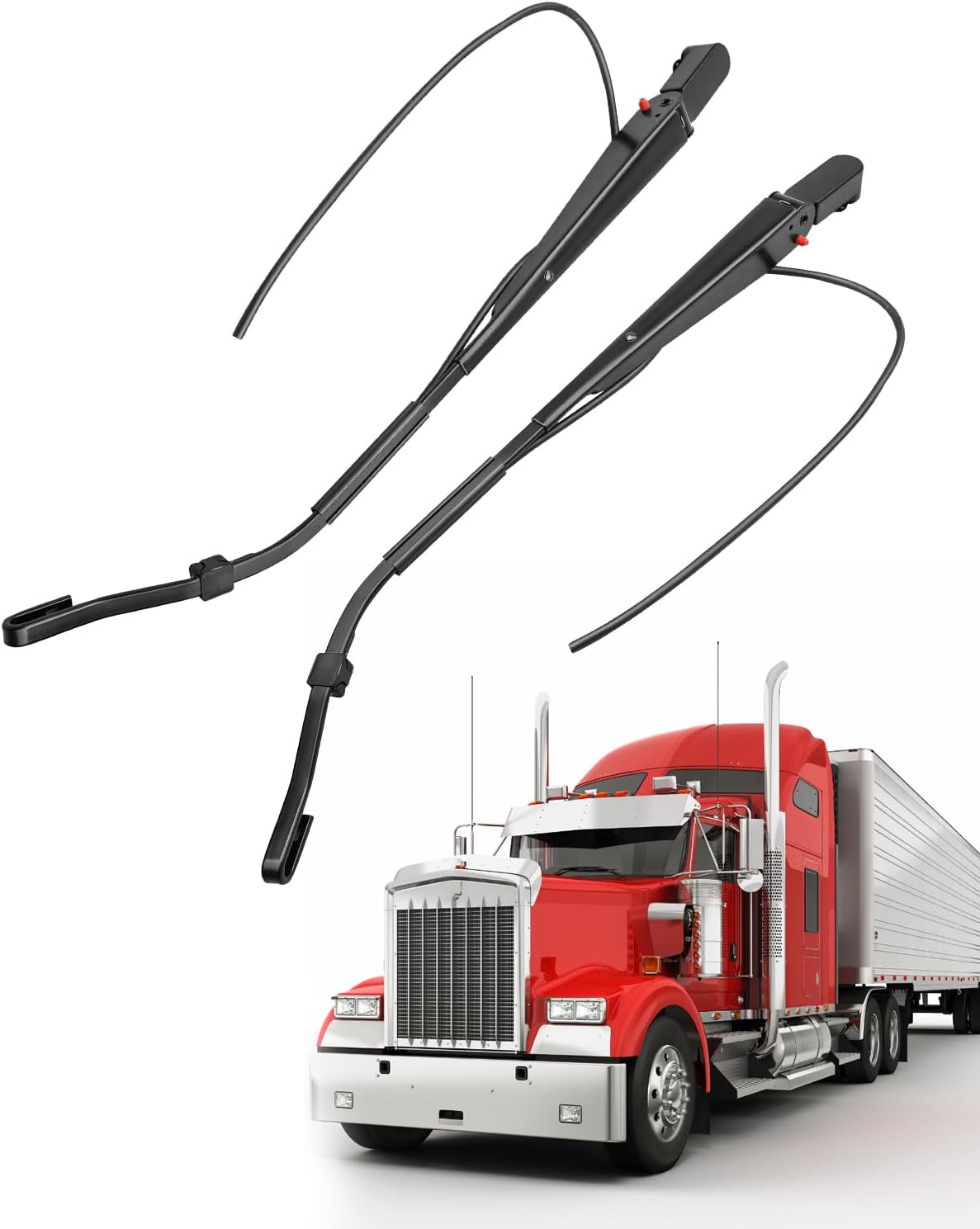 2 Pcs Windshield Wiper Arms Replace 602-5403 602-5404 Fit for Kenworth T600 T600A T660 T800 2006-2012, Wiper Arm for Front Right And Left Side