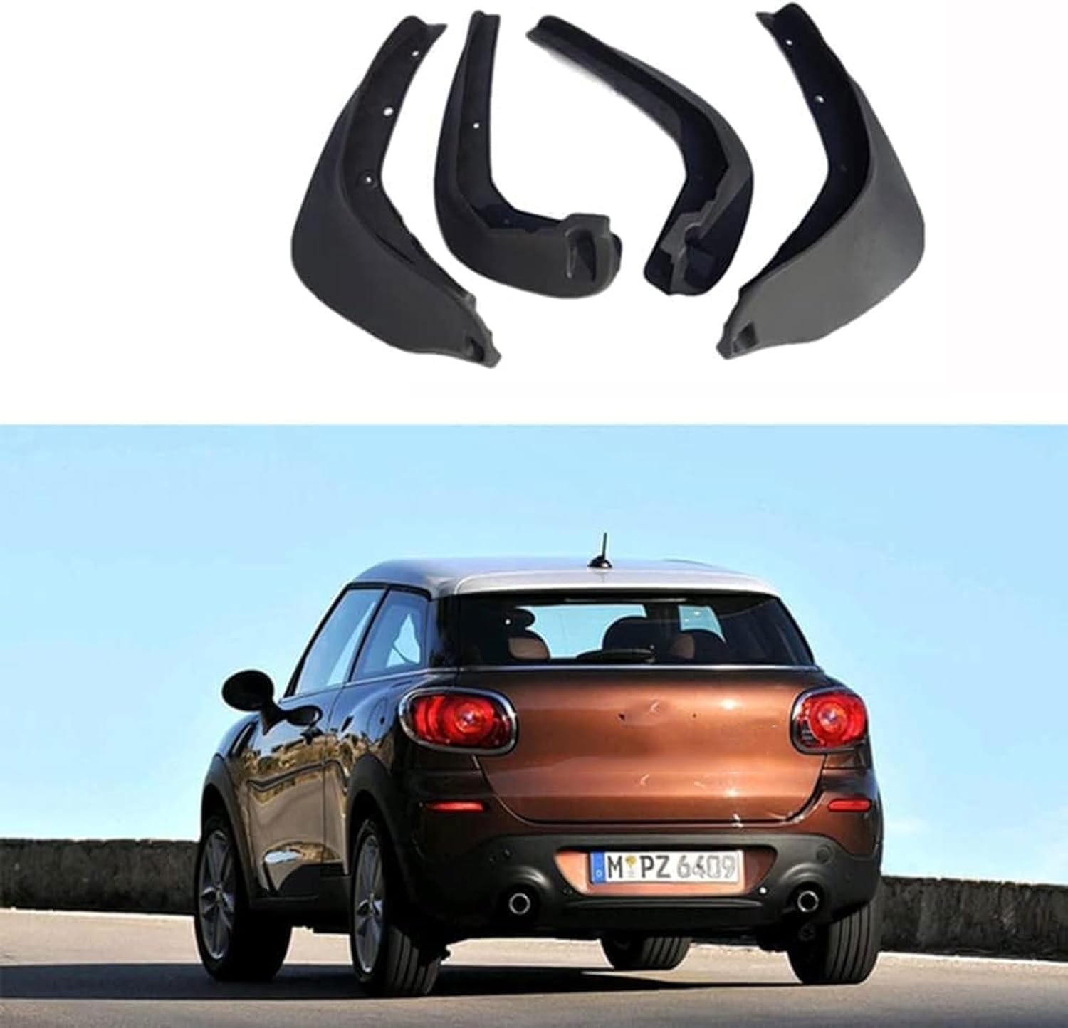 Bavettes pour Mini Paceman 2011-2013 : garde-boue de voiture sans perçage