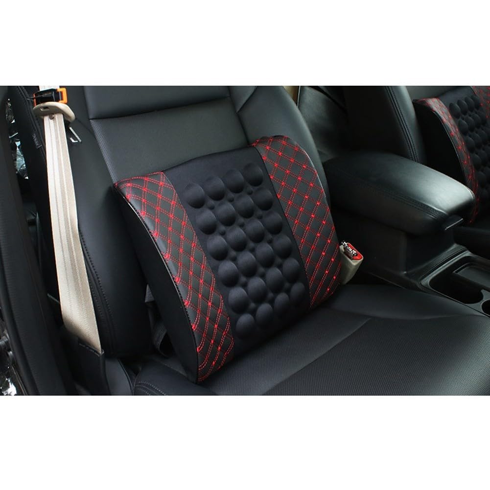Auto Massaggio Elettrico Supporto Lombare Posteriore Con Motori Vibrazioni Ergonomico PU Memory Foam Per Auto Seat Lungo Drive Relief