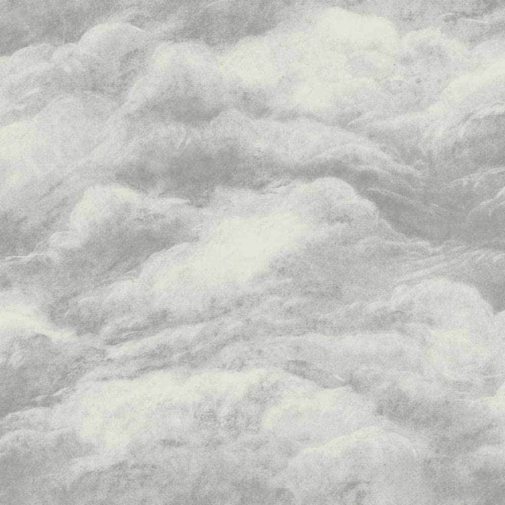 Yöl Cloud,Grey,Silver Cloud Weave Silver Grey Wallpaper - Luxury Heavyweight Vinyl - Modern Contemporary Feature Wall