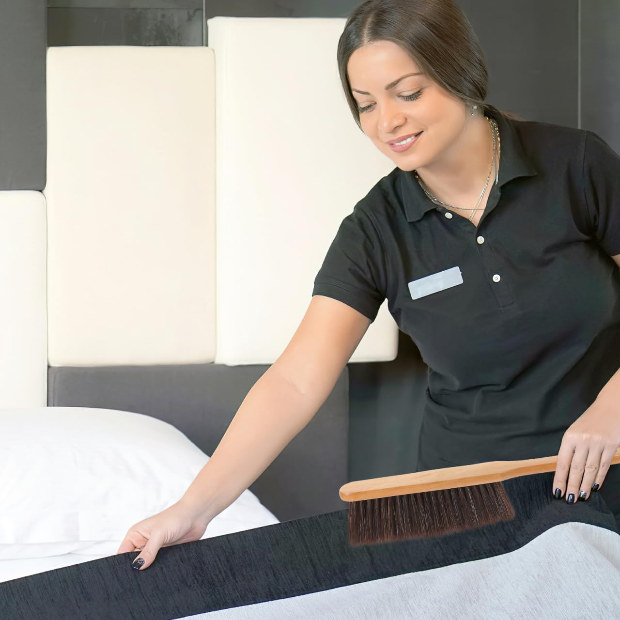 Alipis Set 2 Spazzole Pulizia Casa E Letto Con Manico in Legno Spazzola a Mano Multiuso Per Rimuovere Polvere Da Divani Finestre E Fessure Setole Morbide Dimensioni 14X2.7X1.4 Pollici