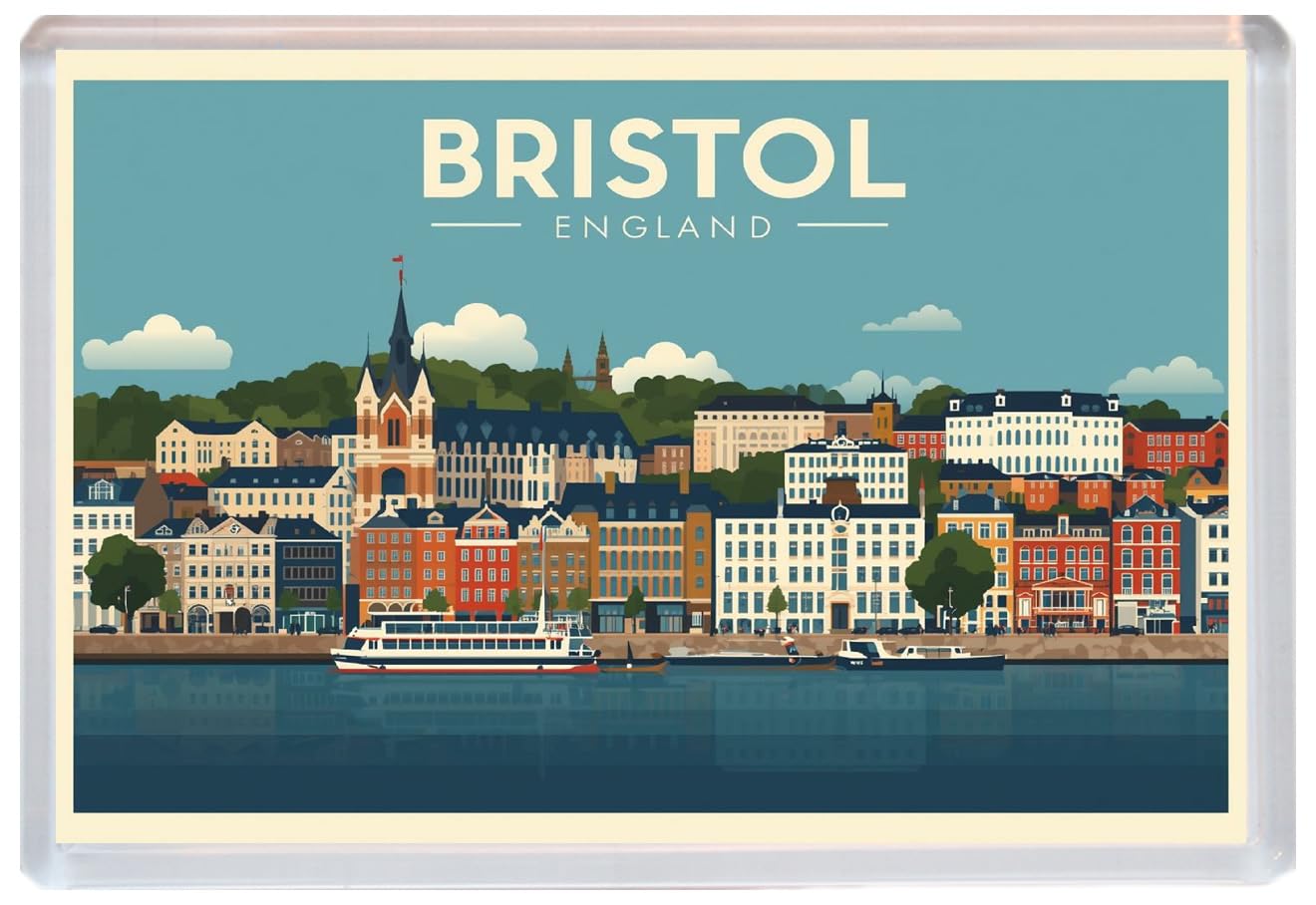 Baked Bean Store Multicolor Bristol - Jumbo Artistic Fridge Magnet 96 X 67Mm Bbsfhm3319