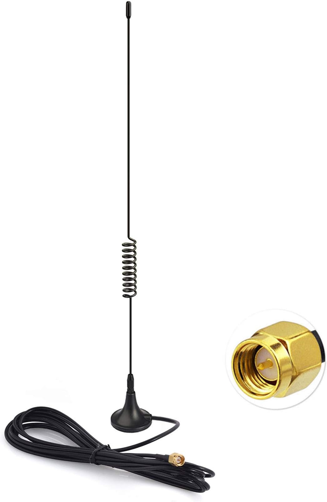 Bingfu DAB Car Aerial DAB+ Aerial SMA Adapter Magnetic Mount Antenna with 5M 16.4ft Extension Cable for Radio Compatible with Pioneer Alpine Clarion MEHRWEG