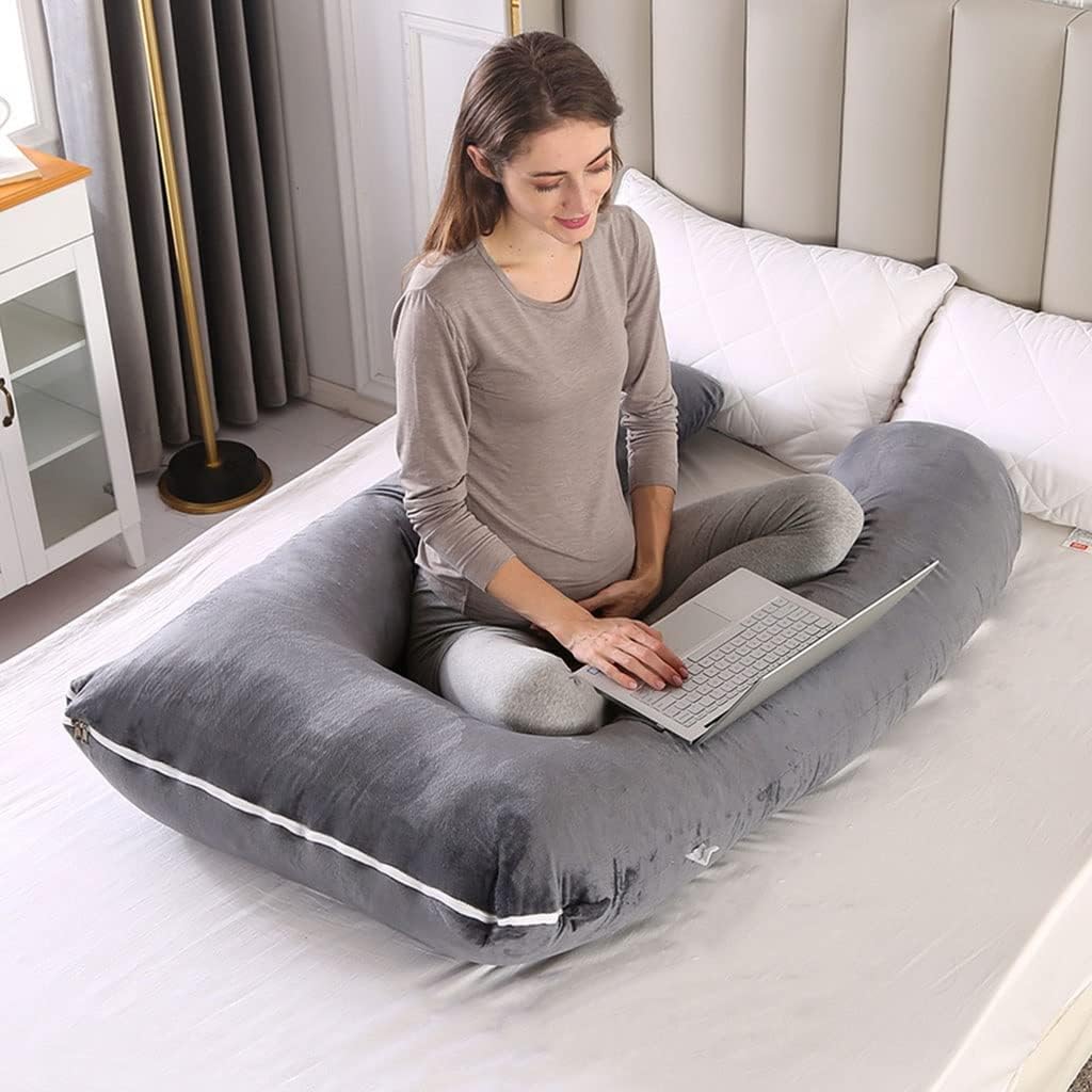 Pregnancy Pillow U-Shaped Maternity Pillow Crystal Velvet Detachable Nursing Pillow, Maternity Lumbar Pillow Nursing Pillow (Color : A3, Size : 140x70cm)