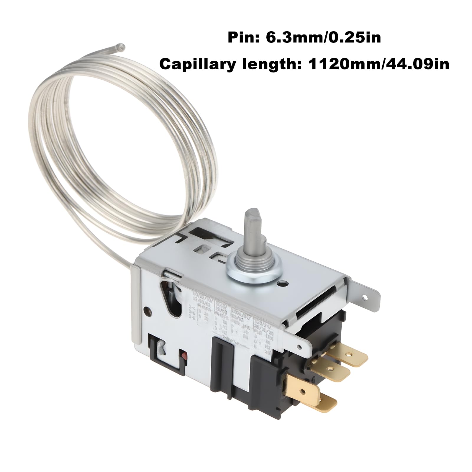 1 Pièce Thermostat de Réfrigérateur 077B3642 Capillaire 6,3 mm Compatible avec Danfoss Réfrigérateurs