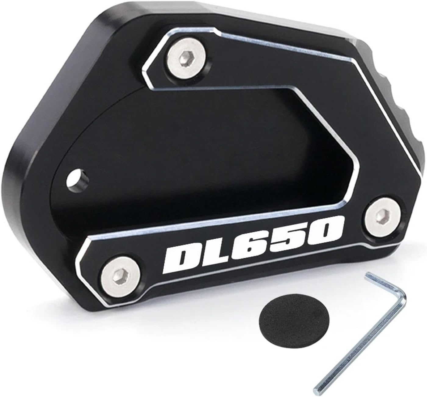 Motorcycle CNC Kickstand Foot Side Stand Extension Pad Support Plate For Suzuki V-STROM 650/XT VSTROM 650 DL650 DL 2004-2022