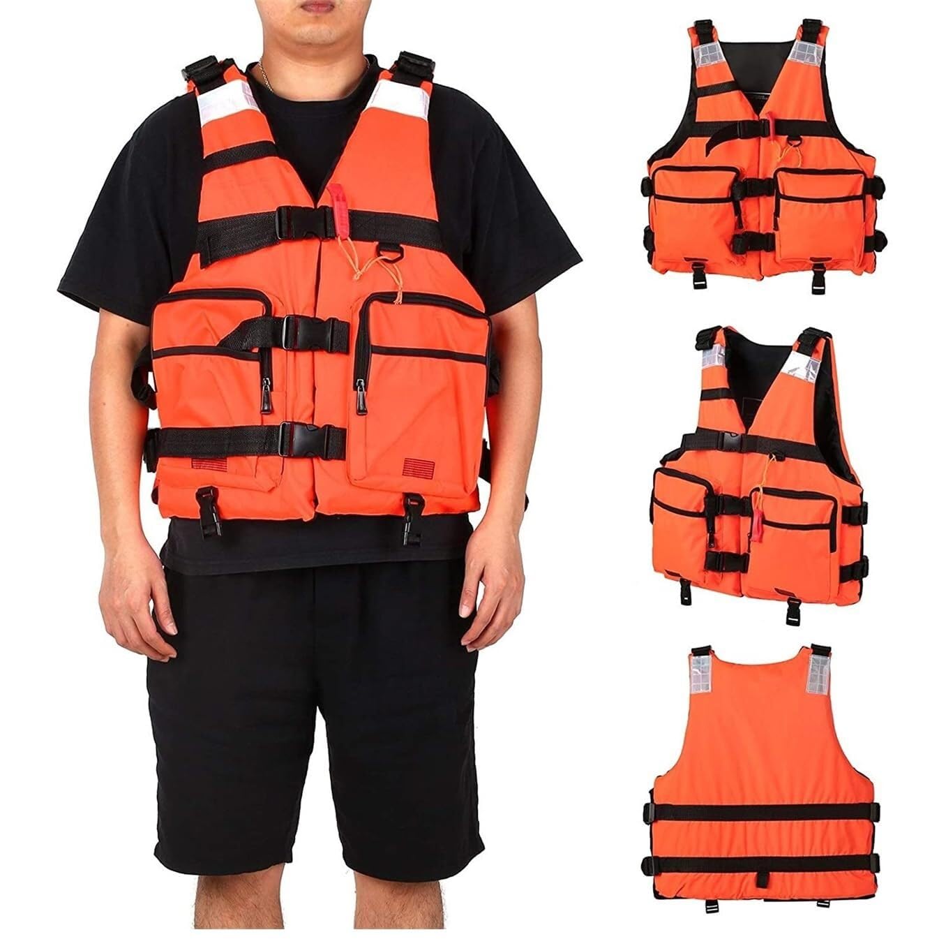 Chaleco de Pesca con Mosca Ajustable Diseño Abierto Transpirable Ripstop con Acolchado Extraíble para Trucha Río Kayak Pesca Aire Libre