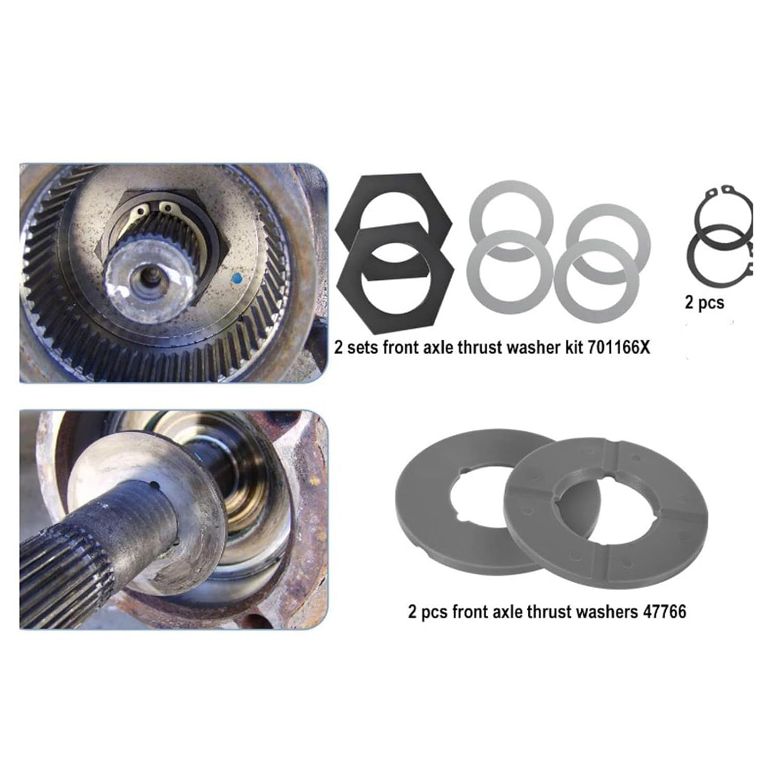 Rings & Needle Bearing & Thrust Washer Seal Set for for 1998-2004 Outer Tube Seal Bearing Kit