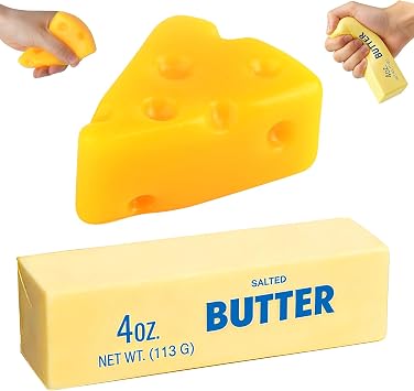 2PCS Butter Squishy Set, Slow Rising Food Shaped Fidget Toys