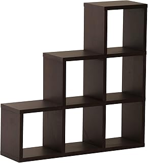 木製 「オープンラック」 DVDラック CDラック キャットタワー キャットツリー 猫 本棚 書棚 ブックシェルフ ウッドラック コレクションラック ディスプレイラック 収納ラック コミック収納 石崎家具 (【階段】, ブラウン)