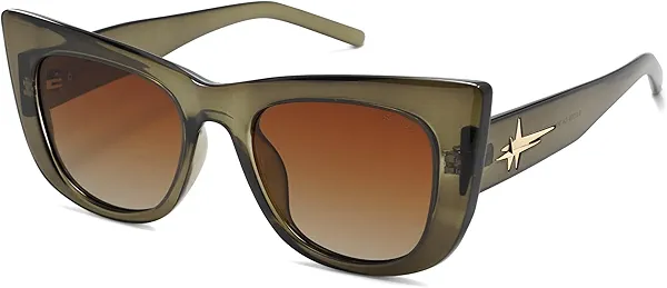 SOJOS Cat Eye Sunglasses for Women Polarized Trendy Style SJ2309