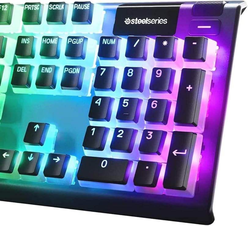 SteelSeries PrismCaps – Double Sided Keypad,#34;Pudding Looking, Compatibility with All Standard Mechanical Keyboards – MX Pulse – Black