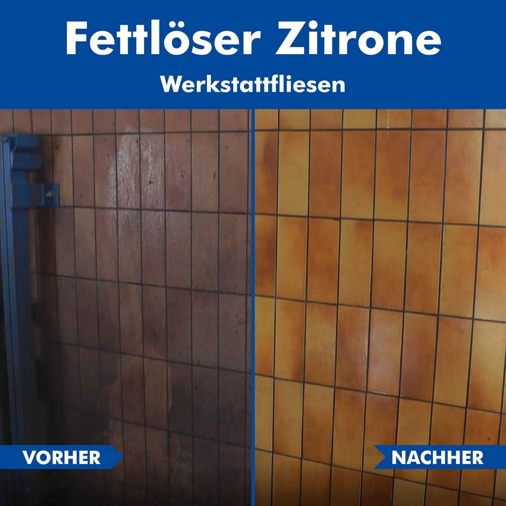 ABACUS® Fettlöser Zitrone Konzentrat, Zitronen Allzweckreiniger Konzentrat, Küchenreiniger, Kraftreiniger, Universalreiniger, Nikotinentferner – Fettlöser Zitrone Konzentrat 2x 1000 ml (7699.2)