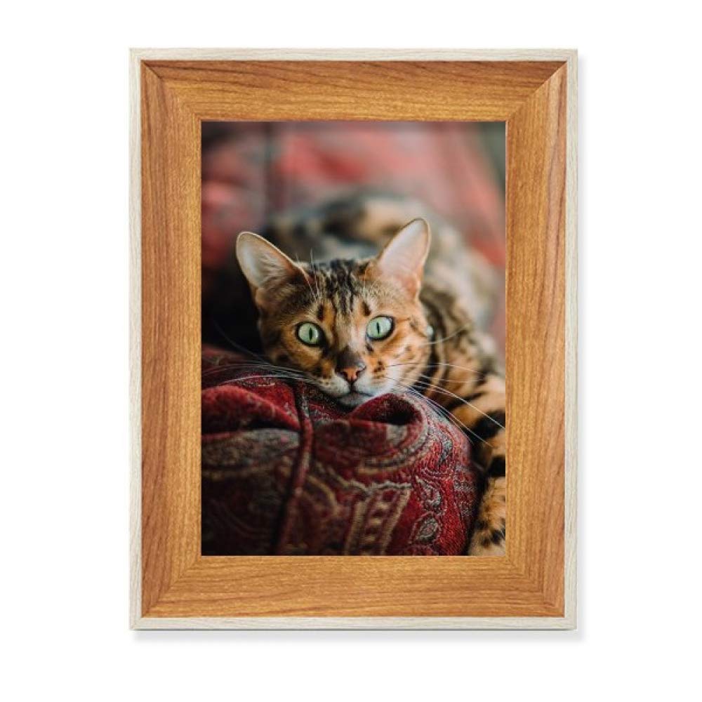 Marco de fotos de madera Les Green Eye Cat de alta calidad