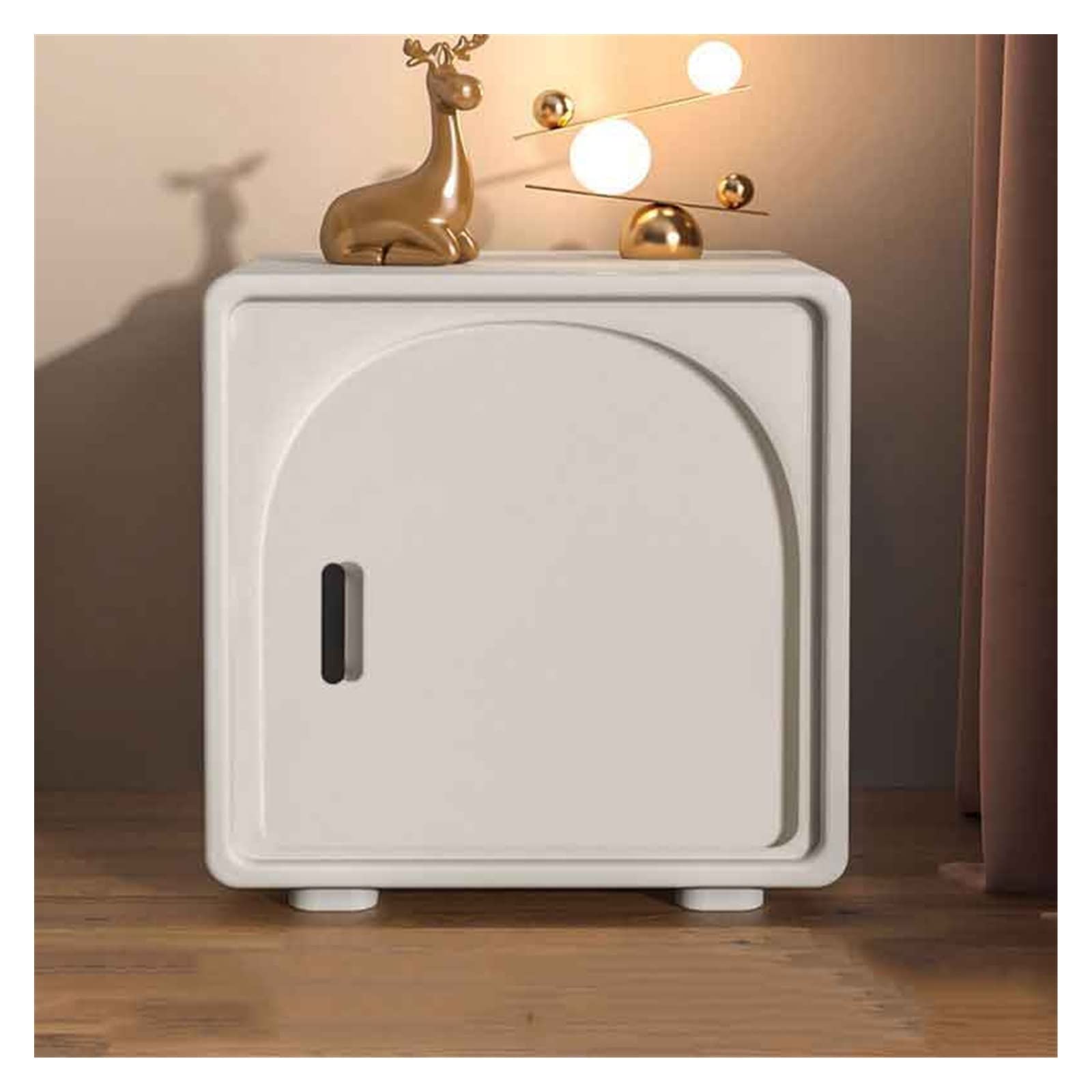 BHGFYXBS Side Tables Bedroom Nordic Style Nightstand Home Bedroom Double Drawer Bedside Table Square Bedside Table Storage Cabinet Bedside Tables,B-48x40x51cm