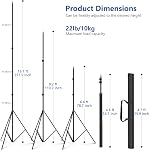 13ft Photographie de phare de poids lourd, Sdfghj Air Coussiné 13'/160inch/400cm Sky haut trépied Tall Stand avec étui pour Gimbal Stabilizer Video Camera Sports Shooting Studio LED Flash de lumière de sonnerie