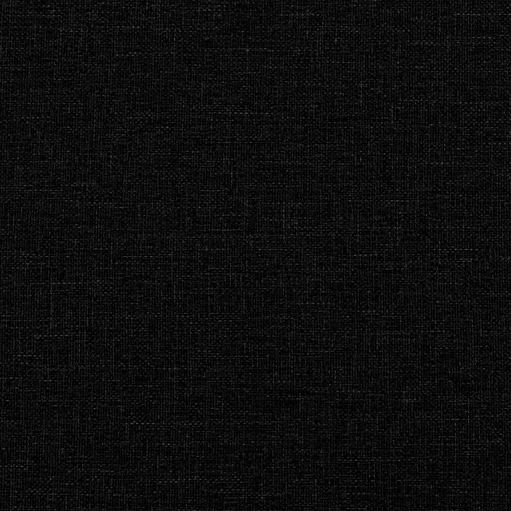 3-Seater Sofa Black Fabric (100% Polyester) Living Room Furniture