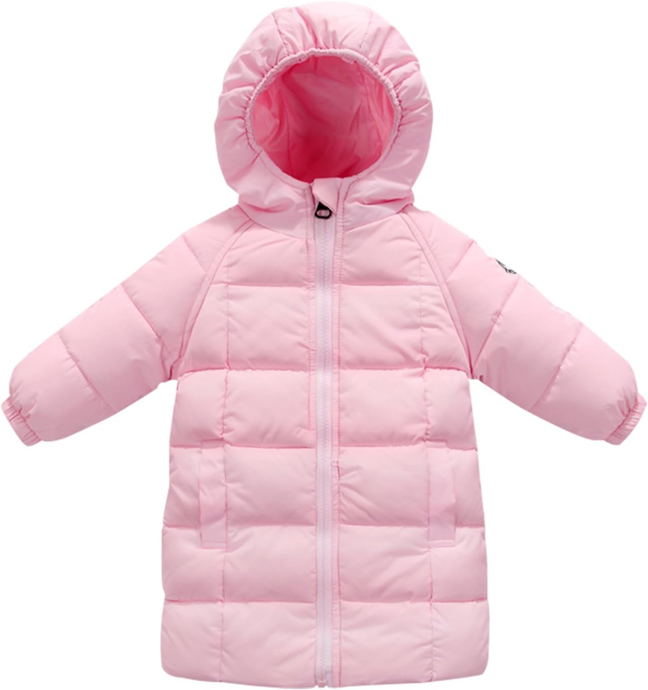 Happy CherryBaby Girls Long Down Coats Lightweight Outwear Winter Hooded Jackets