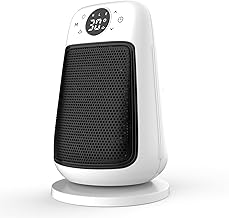 Space Heater, Portable Electric Heater with Thermostat for Bedroom, 1500W PTC Ceramic Heater with Remote,90°Oscillation,3 Modes, Overheating & Tip-Over Protection, Safety & Quiet Indoor Heate.